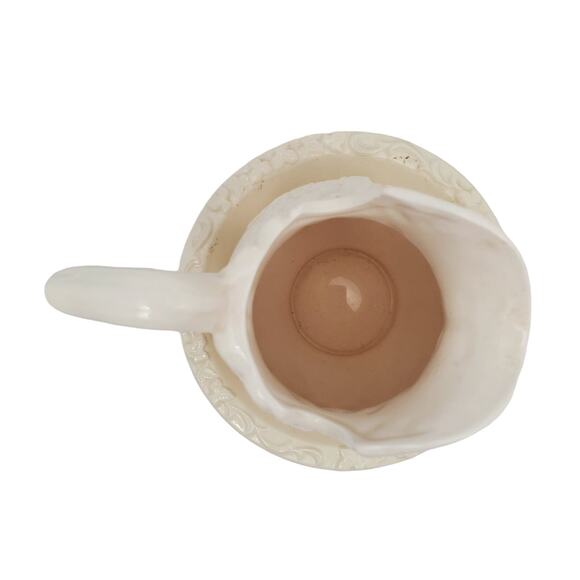 6" Vintage Inarco Japan Small Pitcher and Saucer E-4094 Cream Color - Picture 9 of 14